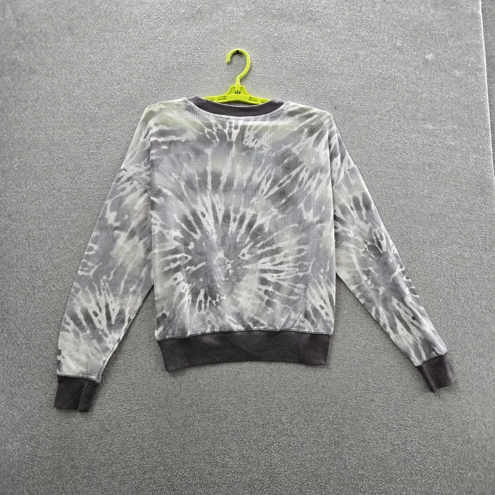PINK‎ Victoria's Secret Women Sweatshirt S Gray Tie Dye Long Sleeve
